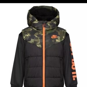 Nike Camo Jacket with Orange Highlights